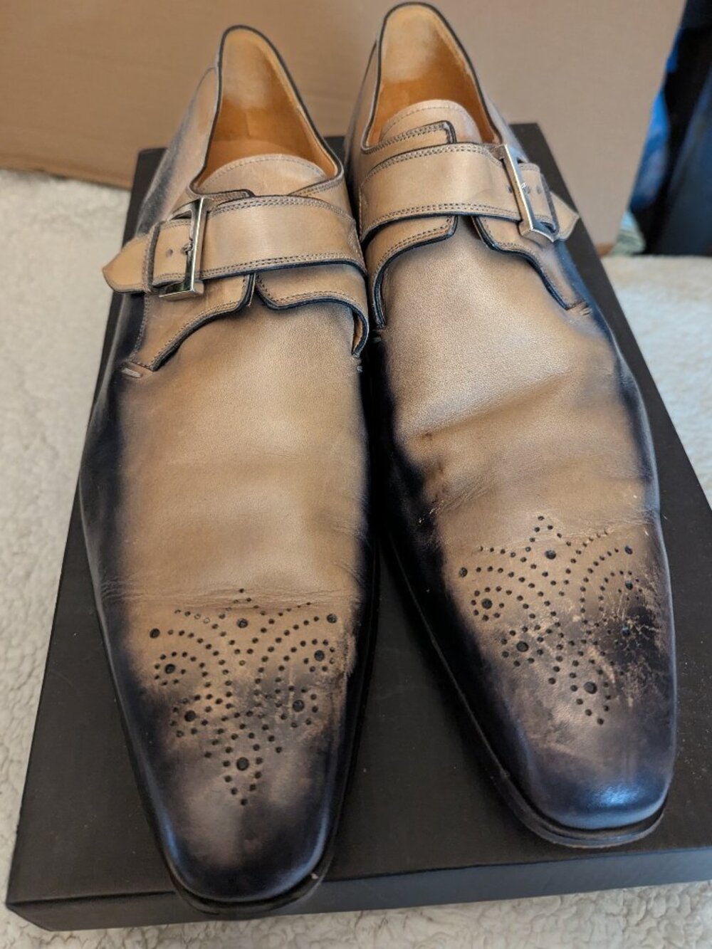 MAGNANNI Single Strap Two Tone Men;s Shoes  Size 10 1/2 - Picture 2 of 5